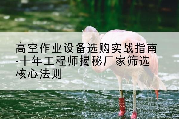 青原剪叉式升降机厂家-高空作业设备选购实战指南-十年工程师揭秘厂家筛选核心法则